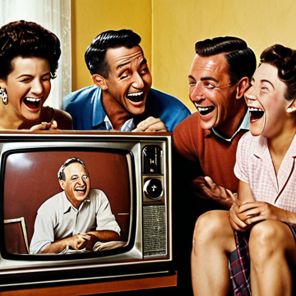 **A group of adults in their 30s laughing and reminiscing over Barbaman episodes on a vintage TV. Warm, nostalgic lighting. Focus on the shared joy and childhood memories. Style of a Norman Rockwell painting with a modern, slightly ironic twist.**